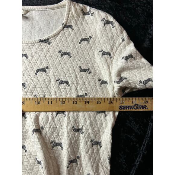 Sonoma XS Quilted Top – Boston Terrier & French Bulldog Dog Print Sweatshirt - Picture 3 of 6
